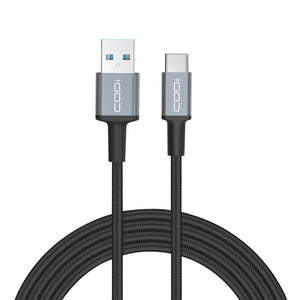 3' USB-A to USB-C Braided Nylon Charge & Sync Cable