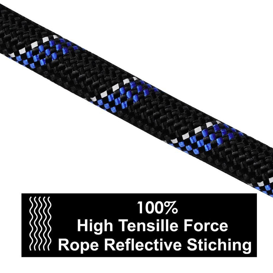 DOCO® Reflective Rope Slip Dog Leash w/Black Nylon Handle