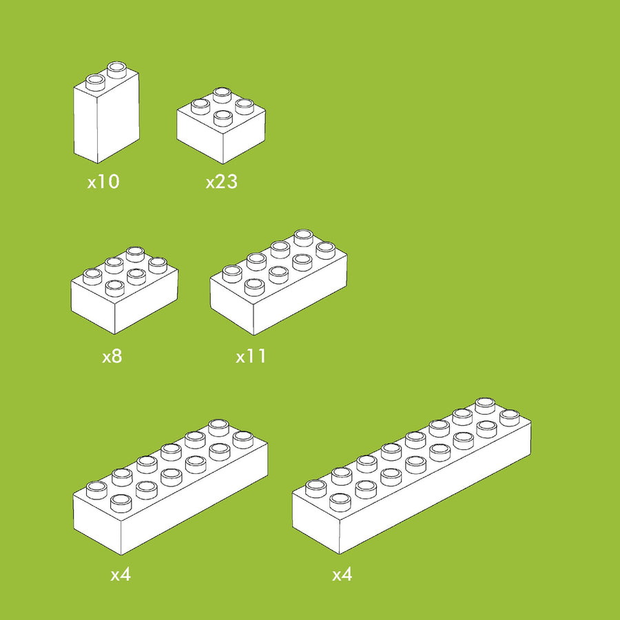 Hubelino White Building Blocks Set